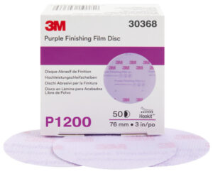 3M 30368 Hookit Purple Finishing Disc 260L, 75 mm, P1200