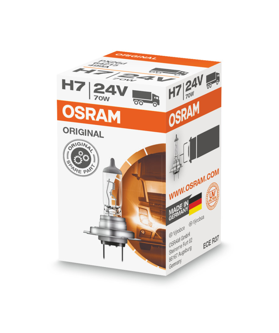 Osram 24v pærer - H7, 70W, PX26d - Bilde 2