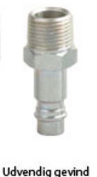 JWL BSPT 580 Nipler - pusteluft nippel utvendige gjenger Herdet stål - JWL 1/4 BSPT Herdet stål