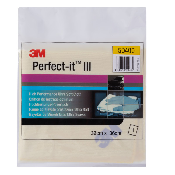 3M 50400 Perfect-It mikrofiberklut, Gul, 32 cm x 36cm, 2 - Bilde 2