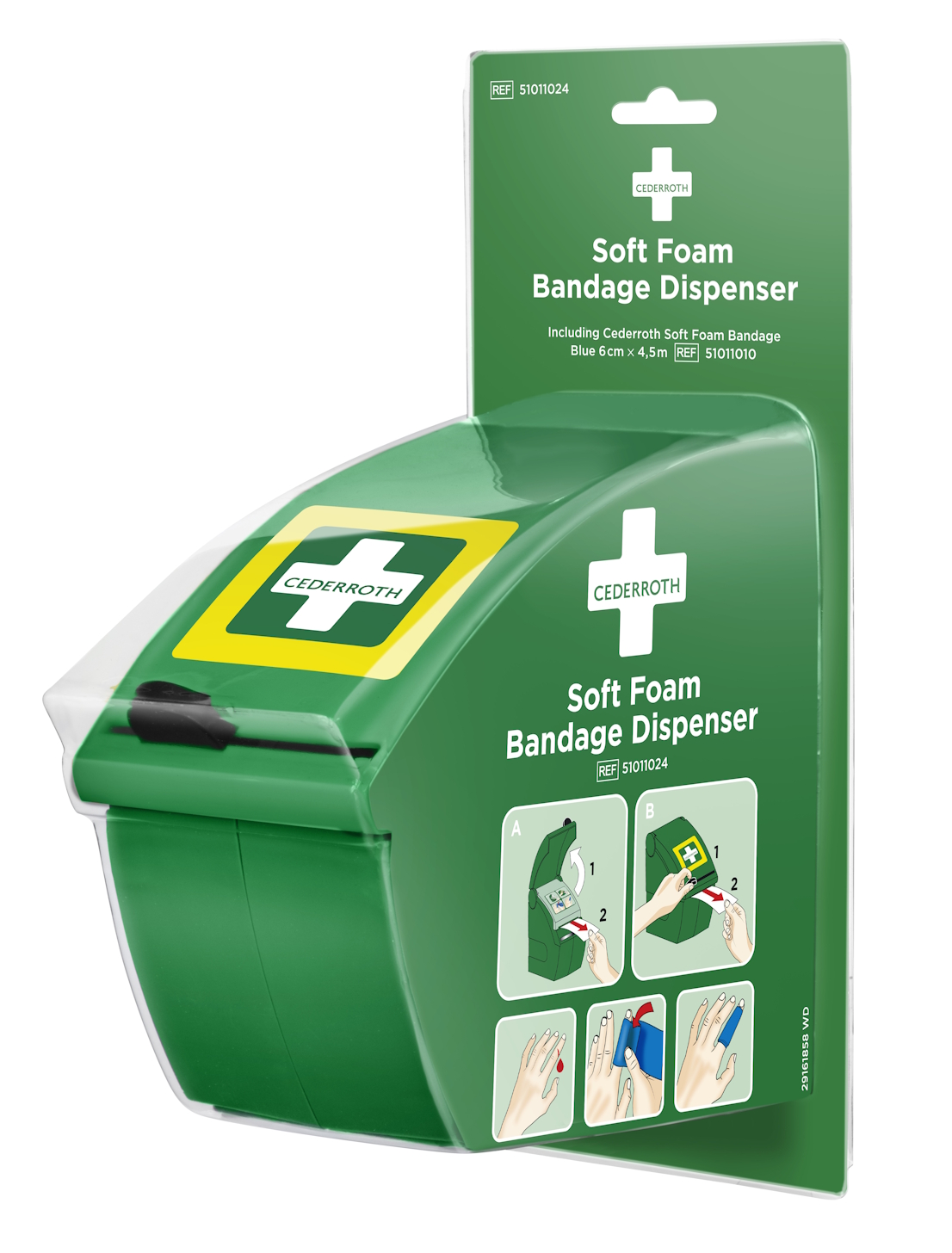Cederroth Soft Foam Dispenser inkl. Soft Foam Blue 6 cm x 4, - Bilde 2