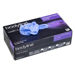 Bodyline Nitrilhansker L Blå Pk100