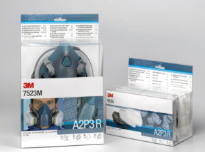 3M 7523L Serien Kit: Halvmaske (large). EN 140:1998, 2X6915