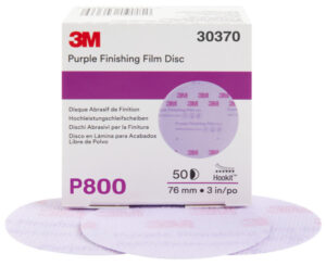 3M 30370 Hookit Purple Finishing Disc 260L, 75 mm, P800