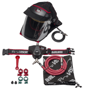 Devilbiss pusteluftmaske komplett
