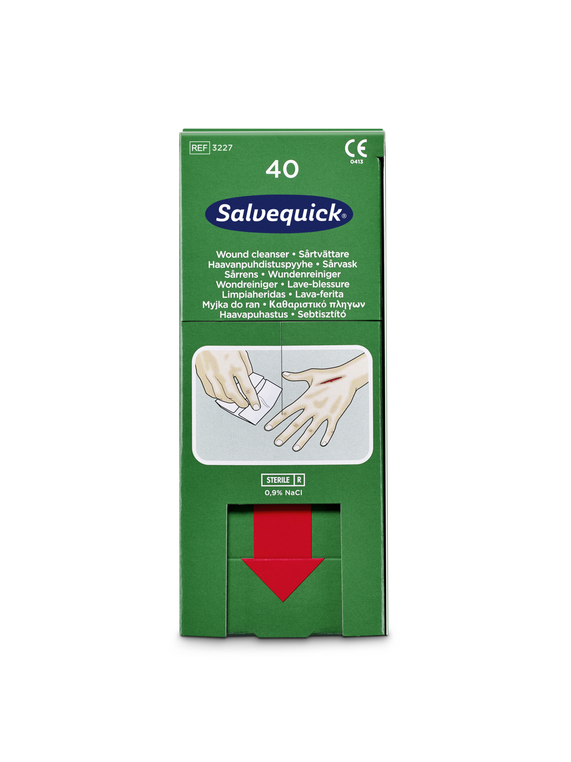 Salvequick Sårvask (0,9% NaCl, steril) 40 st