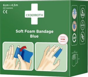Cederroth Soft Foam Plaster Blue 6 cm x 4,5 m
