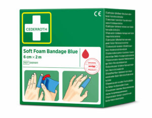 Cederroth Soft Foam Plaster Blue 6 cm x 2 m