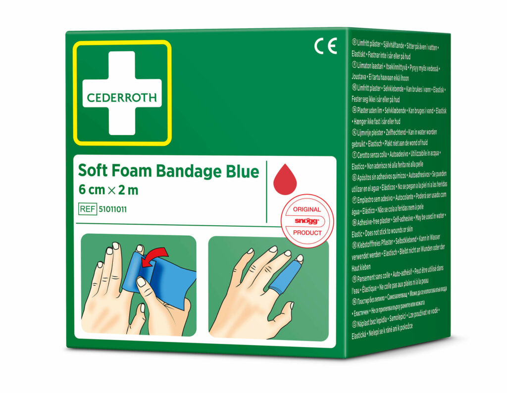 Cederroth Soft Foam Plaster Blue 6 cm x 2 m
