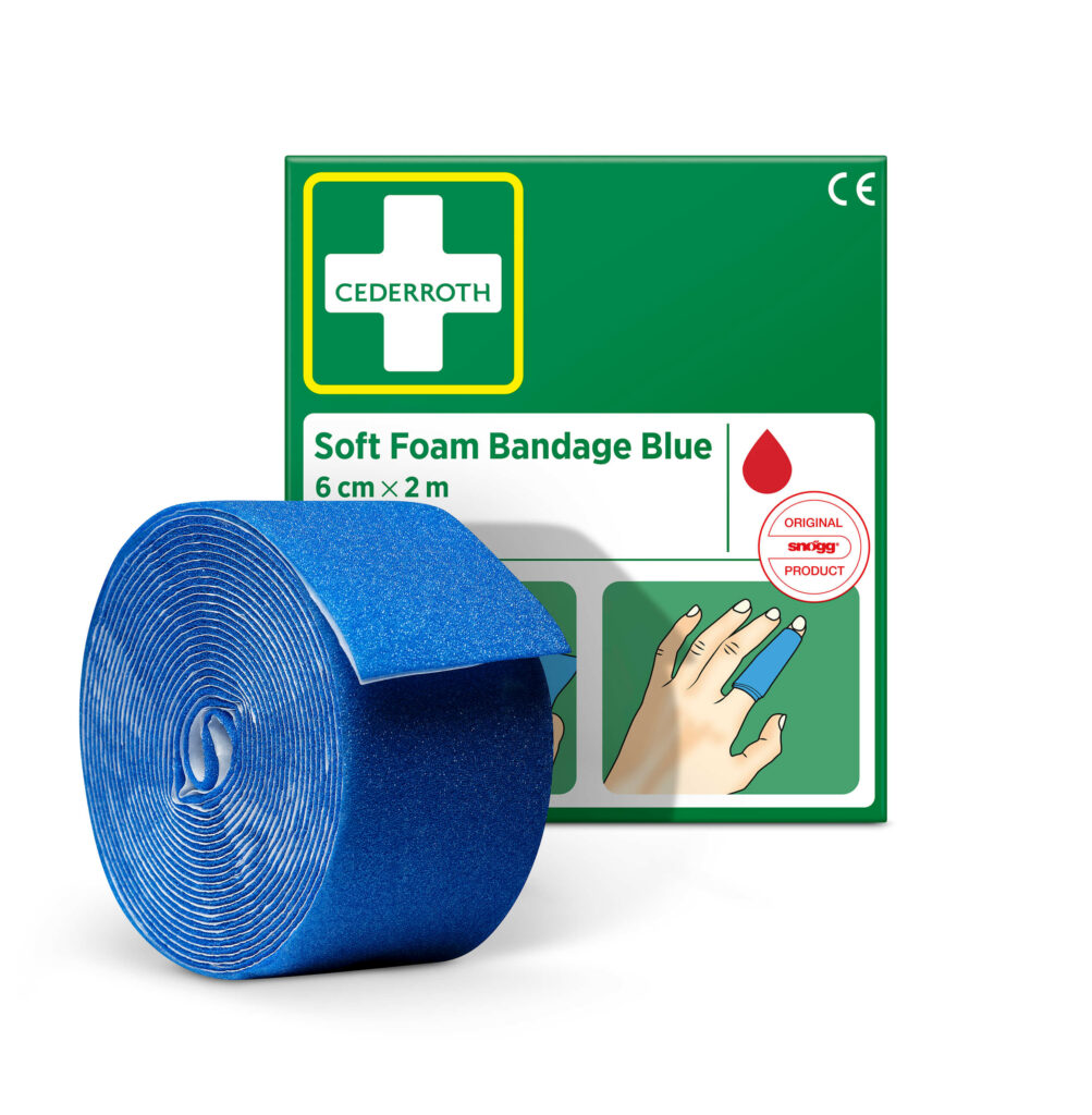 Cederroth Soft Foam Plaster Blue 6 cm x 2 m - Bilde 2
