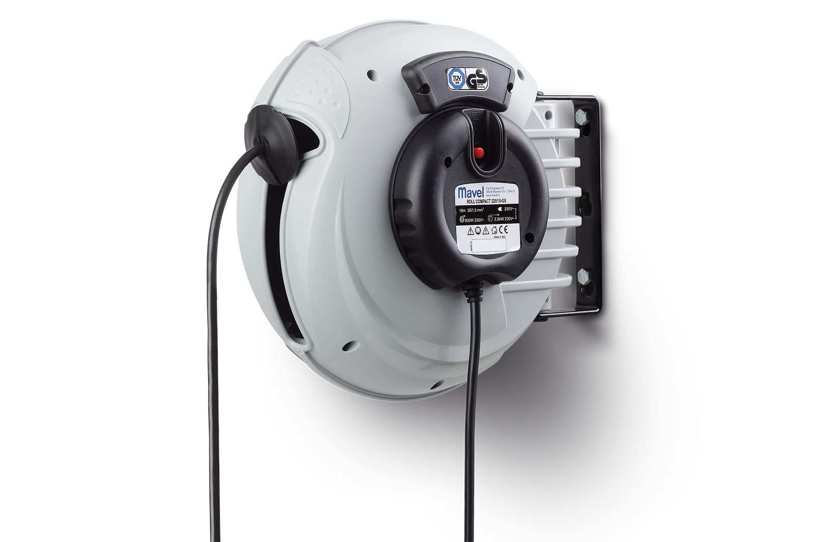 Mavel Roll Compact Eltrommel 230v 18M 3x1,5 Schuko 2000w
