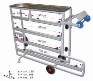 Dekningspapirstativ for gulv 17 - 33 - 50 - 67 - 90 - 120 cm