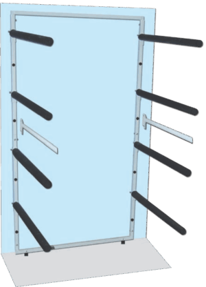 Monaldi veggstativ for vinduer med 1m armer