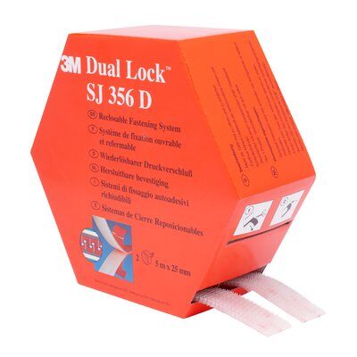 3M SJ356D Dual Lock Festesystem Dispensereske, 2 x 25mm x