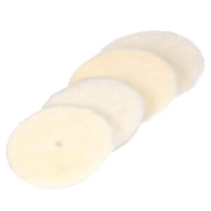 3m 34120 Random Orbital Wool rubbingpad, grov, hvit, 130mm