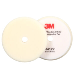 3m 34122 Random Orbital skum poleringspad, hvit, 130 mm 2-pk