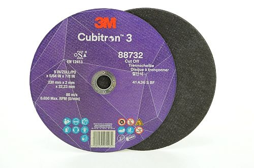 3M™ Cubitron™ 3 kappeskive, 88732, 36+, T41, 230x2,0x22,23mm