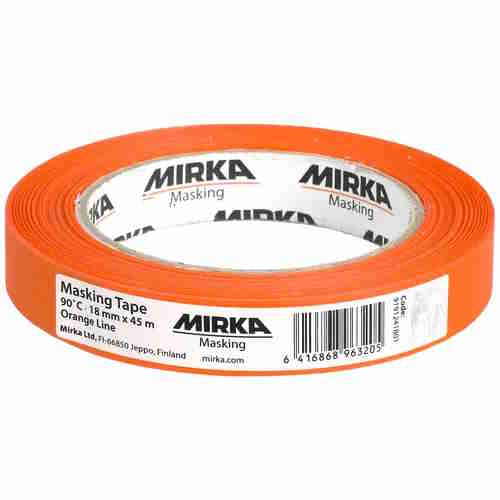 Mirka Masking Tape 90°C Orange Line 18mmx45m, Pk48/Stk