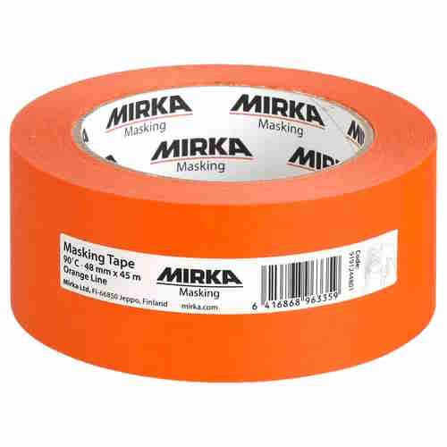 Mirka Masking Tape 90°C Orange Line 48mmx45m, Pk18/Stk