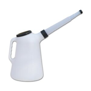 Plastmål / oljekanne 5L med lokk og fleksibel tut Pk1