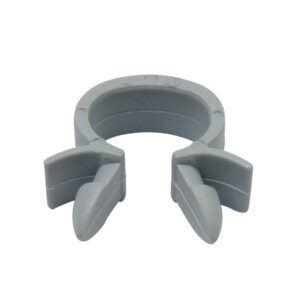 Grey 8mm Omega Clip 10-pk