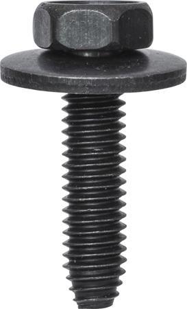 Black Hex Bolt C/W Washer 10-pk
