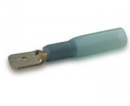 Kabelsko Blå Flatstift 6.3mm 25-pk