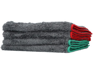 Finixa Grå/m rød og grønn microfiberklut 40x40cm pk a 4stk