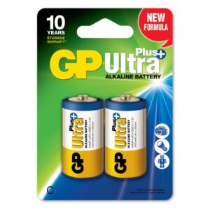 GP Ultra Plus Alkaline C-batteri, 14AUP/LR14, 2-pk