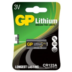 GP Lithiumbatteri, CR123A, 1-pakk