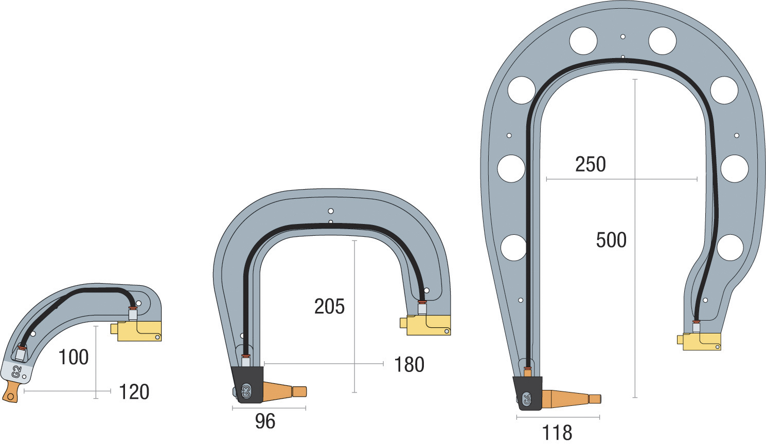 GYS SET OF 3 G ARMS INSULATED : G2+ G3 + G4