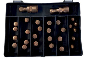 GYS BOX 20 CAPS TYPE A + 6 CAPS TYPE F + 2 ROUND ELECTRODES