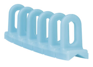 3 LIGHT BLUE ANGLE PLASTIC RING BARS 6x22x156mm KIT