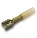 Kabelsko Gul Flatstifthylse m/krymp 6.3mm  25-pk