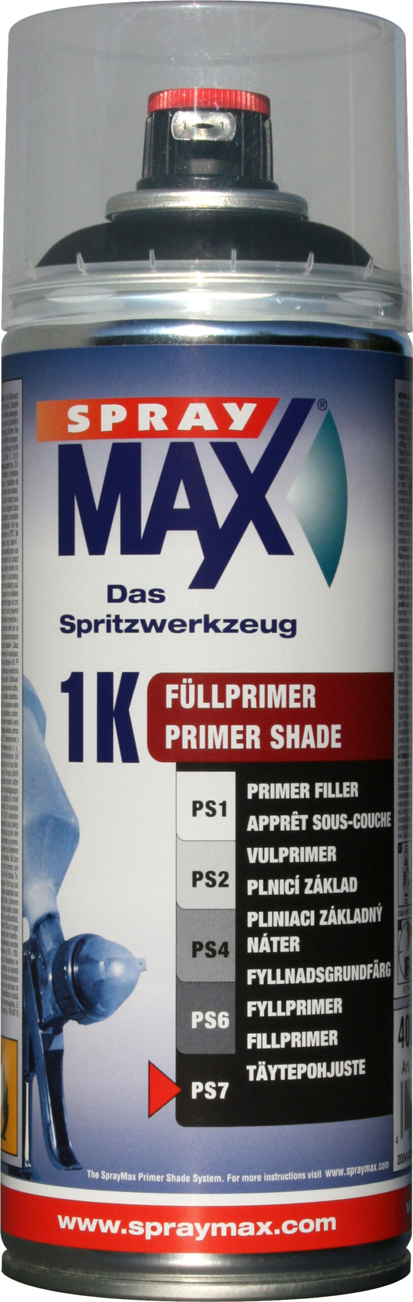 Spraymax 1K Primer Filler S7 Svart 400 ml