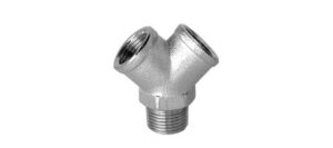 JWL Y-Stykke 1/4" utv / 2x innv.gjenger