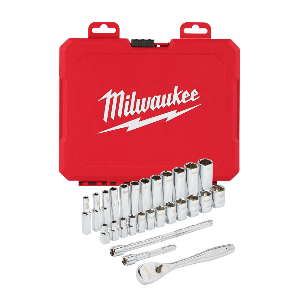 Milwaukee Skrallesett 1/4'' 28-deler