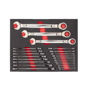 Milwaukee Skrallenøkkel Skum 22-deler