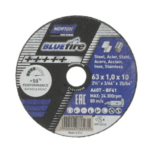Norton Kappeskive Blue Fire Inox Nor A60t 63x1,0x10,0 T41