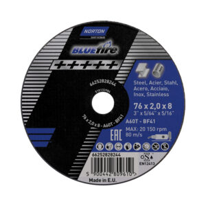 Norton Kappeskive Blue Fire Inox Nor A60t 76x2,0x8,0 T41
