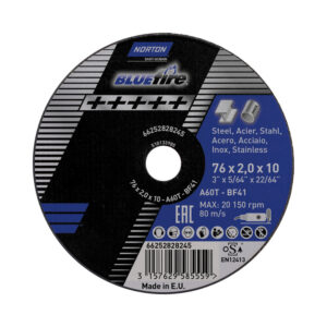 Norton Kappeskive Blue Fire Inox Nor A60t 76x2,0x10 T41