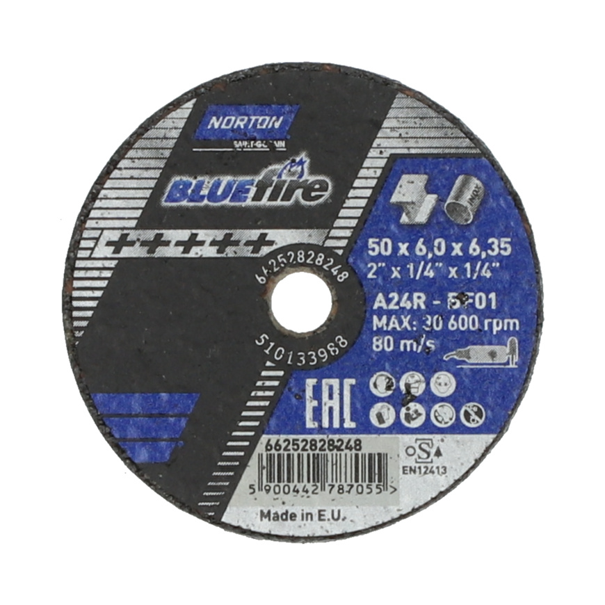 Norton Slipeskive Blue Fire Inox Nor A24r 50x6,0x6,35mm T41