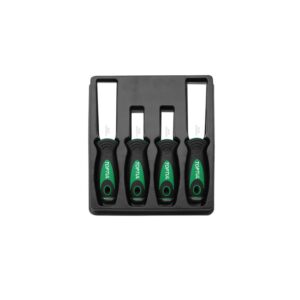 Toptul Skrapesett 4-deler rustfritt