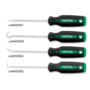 Toptul Mini Risse og kroksett 4-deler