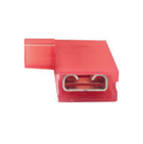 Kabelsko Rød Vinkel 6.3mm  100-pk A1507FLB8