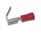 Kabelsko Rød 6.3mm Flatstifthylse m/flatstift  100-pk