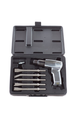 Acuro Luftmeiselsett Heavy Duty i koffert. 2-5/8" slagl.