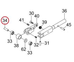 Acuro Idle pulley shaft 6W-6102
