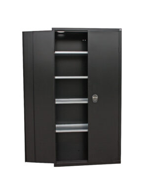 Kjemikalieskap Svart 200x100x45cm inkl 4 hyller