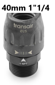 TransAir 213918 Tilkobling 40mm med 1"1/4 BSB utv.
